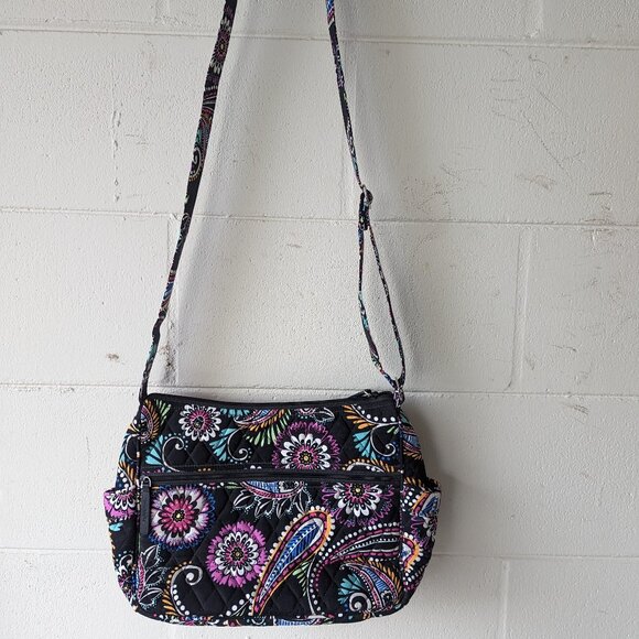 Vera Bradley Quilted Crossbody Purse Bandana Swirl Adjustable Shoulder Bag - Picture 1 of 10